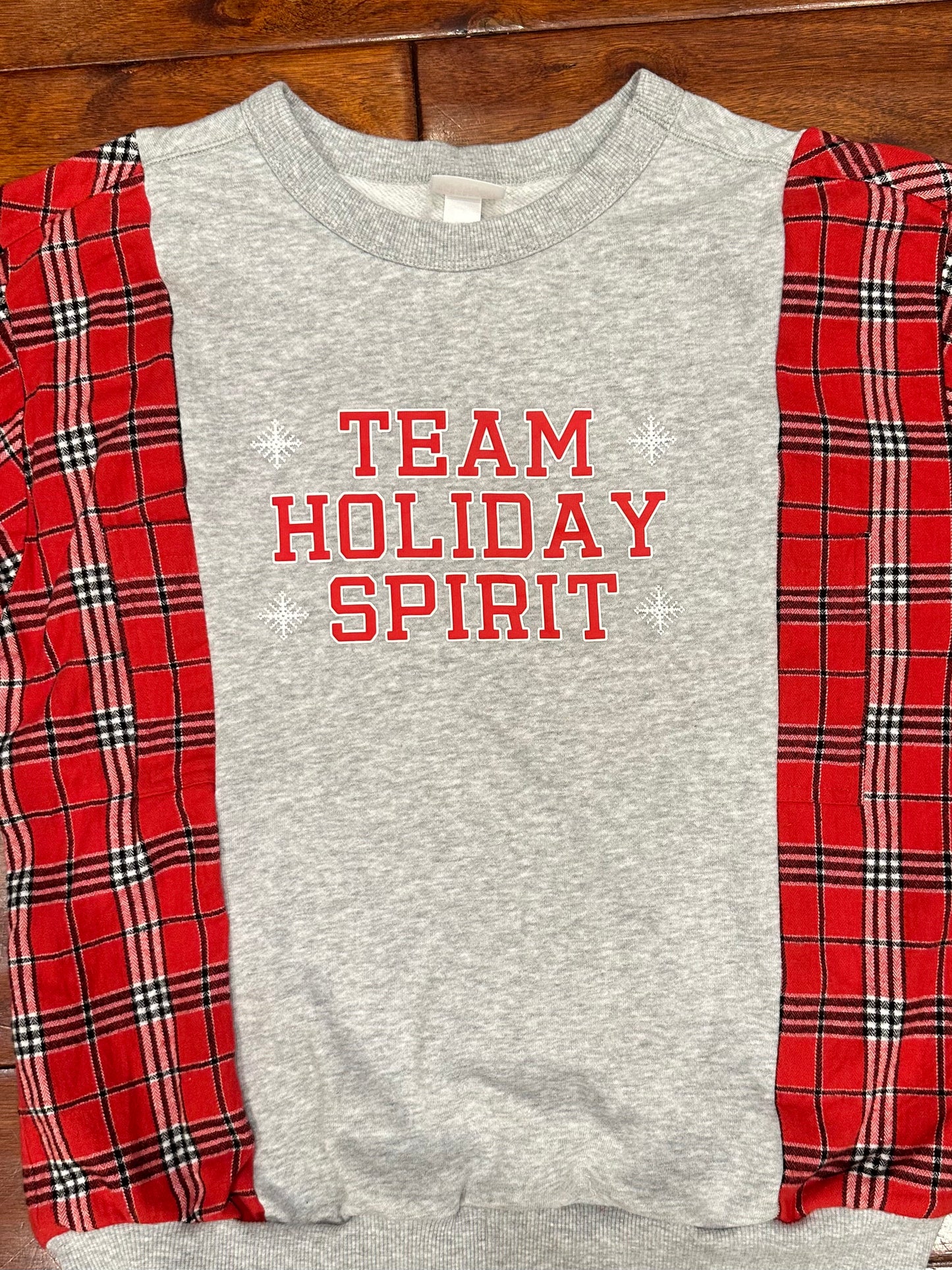 "Team Spirit" Flannel Sweatshirt - S to M