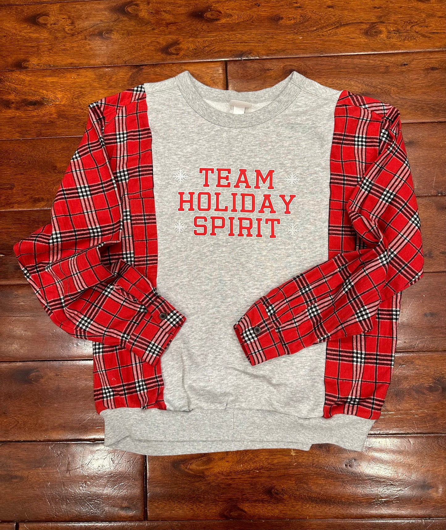 "Team Spirit" Flannel Sweatshirt - S to M