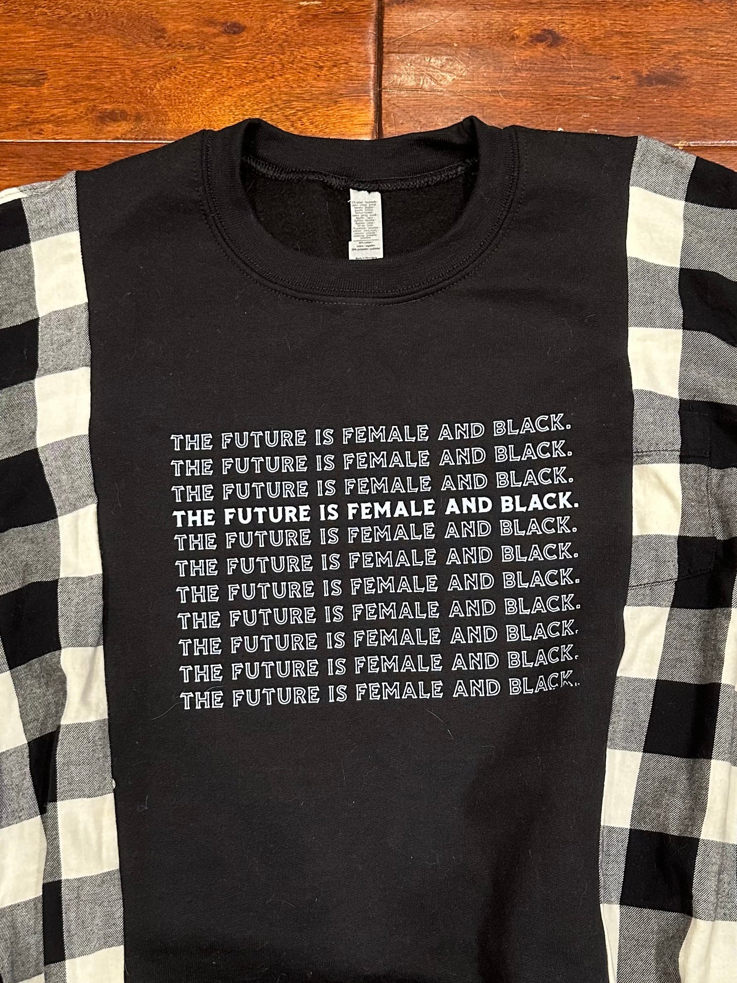 "The Future is Female" Flannel Sweatshirt - S to L