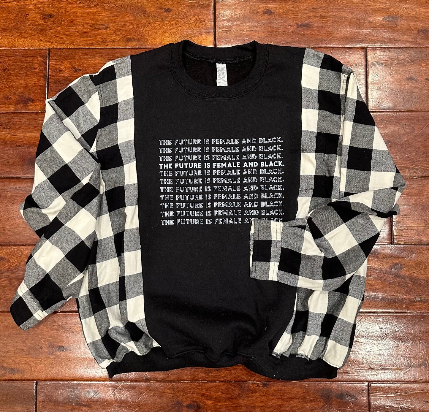 "The Future is Female" Flannel Sweatshirt - S to L