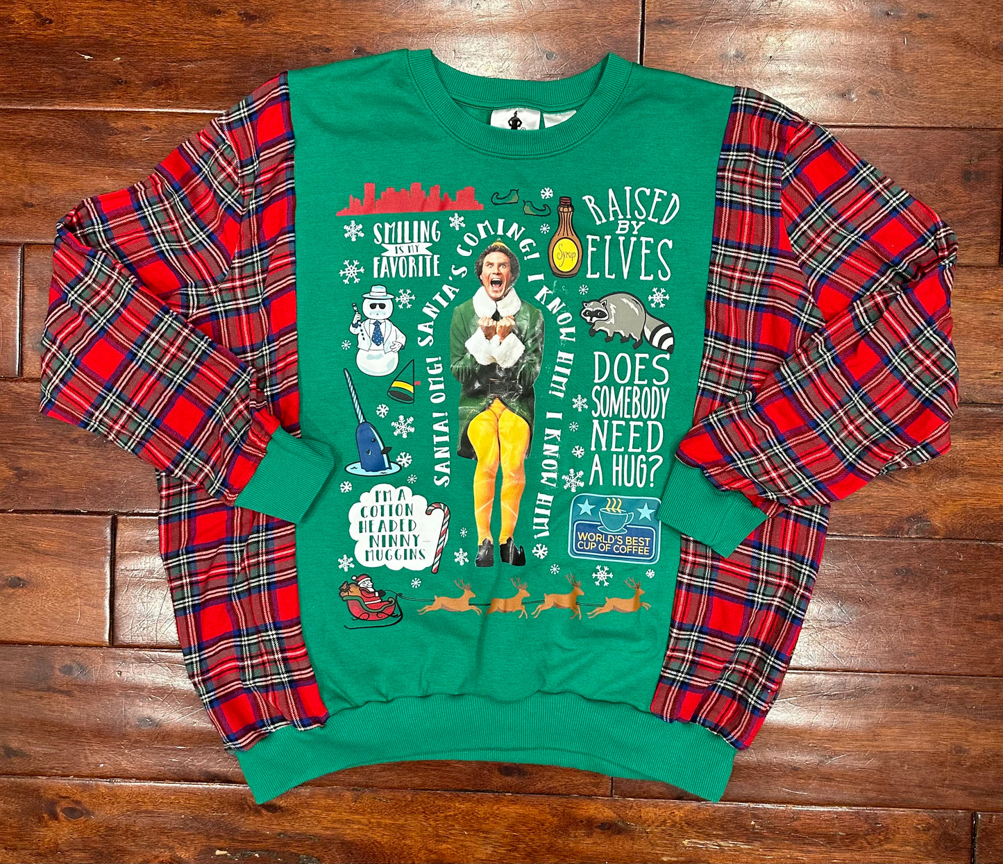 Elf Flannel Sweatshirt - L to XL