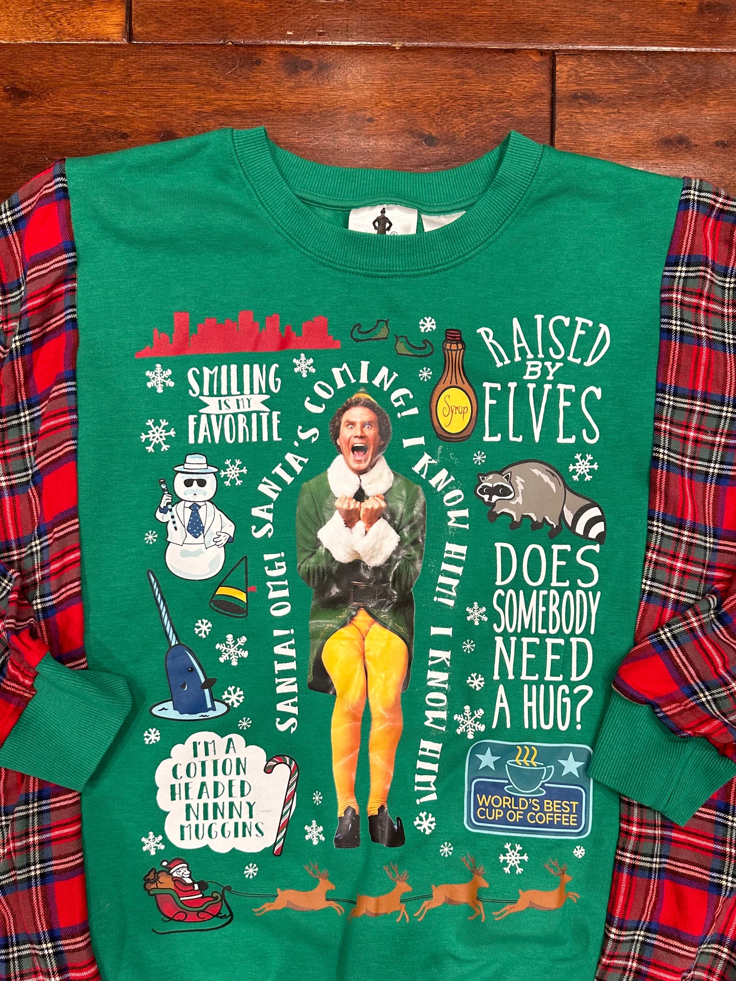 Elf Flannel Sweatshirt - L to XL