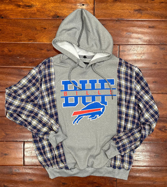 Buffalo Bills Flannel Sweatshirt - M to XL